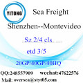 Flete mar del puerto de Shenzhen a Montevideo
